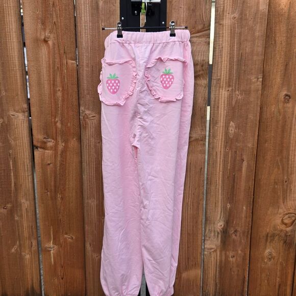Sweet Society Pants - Sweet Society Strawberry Pocket Joggers New Size Xl Cherry Girl